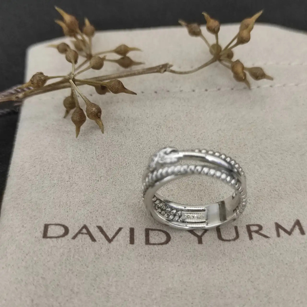 David Yurman x Full Diamond Button Ring - Picture 2 of 7
